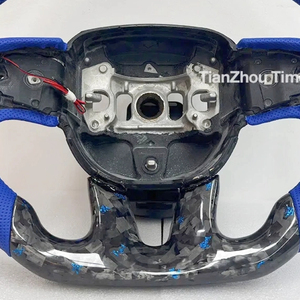 Dodge Blue Volant Led en Fiber de Carbone Forgé pour Dodge Challenger Charger Hellcat Durango SRT Scat Pack 392 Super Bee - Product Image 5