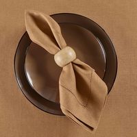 Serviettes en lin brun Matière première naturelle Accessoires de table antibactériens antistatiques hypoallergéniques à haute absorption