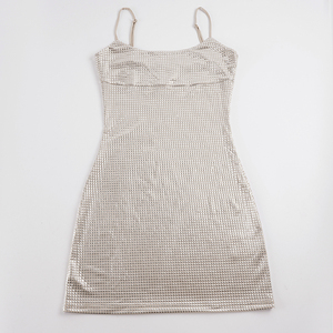 Vestido Mini Sexy de Lentejuelas Brillantes para Mujer, con Tirantes Finos, Ajustado, para Fiesta, Club, Noche, con Volantes - Product Image 6