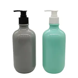 Kosmetik verpackung 500ml Lotion Flüssig seifens hampoo PET-Plastik pumpen flasche mit Lotion spender