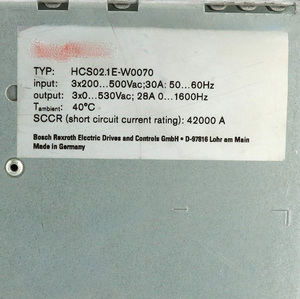 Convertidor Compacto IndraDrive C para Automatización Industrial HCS03.1E-WO100-A-05-NNBV, Convertidor para Controladores IndraDrive HCS03.1E-WO100-A-0 - Product Image 1