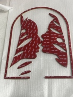 Enseigne personnalisée en titane plaqué or, 3 mm d'épaisseur, avec support adhésif intégral, logo plaqué haut de gamme pour mur/vitrine