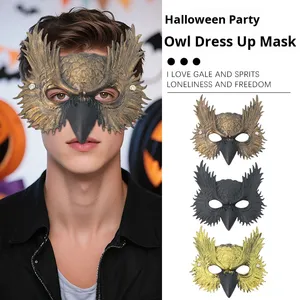 Masque de Hibou DIY pour Halloween, Spectacle, Enfants, Adultes, Fête, Déguisement, Demi-Masque, Accessoires - Product Image 1