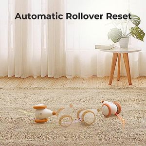 Giocattolo interattivo per animali domestici con movimento interattivo con Mouse intelligente ricaricabile USB automatico a LED giallo - Product Image 5