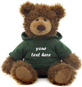 Orsacchiotto di <span class=keywords><strong>Peluche</strong></span> Personalizzato con Logo, 10 Pollici, con Felpa Nera, Regalo Aziendale Promozionale, Mascotte Personalizzata - Product Image 4