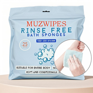 Lingettes humides jetables personnalisées sans rinçage pour adultes, lingettes nettoyantes corporelles <span class=keywords><strong>bio</strong></span> pour le soin quotidien - Product Image 1