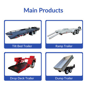 Semirremolque de Aluminio y Acero para Camionetas, Remolque para Vehículos Todoterreno y Automóviles, Capacidad de Carga de hasta 7 Toneladas, Certificado CE - Product Image 2