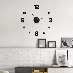 Orologio <span class=keywords><strong>da</strong></span> <span class=keywords><strong>Parete</strong></span> 3D Moderno Fai-<span class=keywords><strong>da</strong></span>-Te Senza Cornice in Acrilico Silenzioso Digitale a Specchio Adesivo <span class=keywords><strong>da</strong></span> <span class=keywords><strong>Parete</strong></span> Orologio al Quarzo per Decorazione Casa e Ufficio - Product Image 2