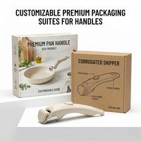 E-Top Factory - Ustensiles de cuisine personnalisés en acier inoxydable avec poignées amovibles en bakélite et plastique, couleurs et matériaux variés