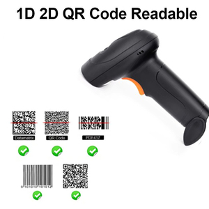 Pistola de escáner de código de barras USB 2D inalámbrica portátil Lector de código <span class=keywords><strong>QR</strong></span> de mano en stock - Product Image 5