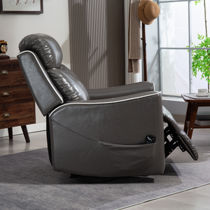 Fauteuil inclinable moderne et réglable avec fonction massage, revêtement en tissu, structure pour siège de cinéma, usage occasionnel - Product Image 5