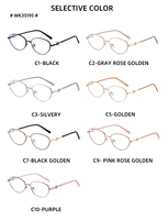 Nouvelle monture de lunettes ovale anti-lumière bleue, lunettes optiques en métal tendance, vente directe d'usine, prix de gros