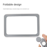 New Foldable Square Handheld Magnifying Glass USB Charging 10 LEDs Three Light-level Settings Battery-level Indicator