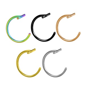Bijoux en acier inoxydable 316L : Anneaux de nez et d'<span class=keywords><strong>oreille</strong></span> pour septum, fausses créoles sans perçage, boucles d'oreilles punk, clous d'<span class=keywords><strong>oreille</strong></span> et manchettes d'<span class=keywords><strong>oreille</strong></span> - Product Image 2