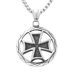 Stainless Steel <b>Cross</b> Pendant Necklace Geometric Hollow Unisex Fashion Jewelry 19009 - Product Image 4
