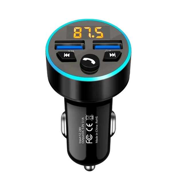 FM Transmitter Modulator Car Wireless Bt 5.0 USB Auto Aux Radio Mp3 Player Music Hands Free Car Kit
