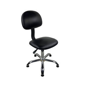 QXR Anti-static adjustable revolving PU leather seat chrome leg industrial ESD office chair