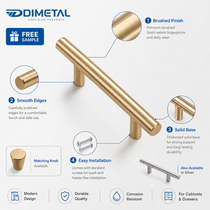 Modern and simple golden cabinet <strong>door</strong> handles American <strong>black</strong> drawer cabinet <strong>door</strong> handles hardware accessories - Product Image 1