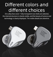 Nouveaux écouteurs intra-auriculaires filaires KZ DQ6 HiFi pour la musique et le sport avec câble plaqué argent 2PIN KZ EDX ZSN PRO ZSX