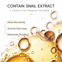 LAIKOU 3g Escargot Sleeping Masque facial de voyage Taille d'emballage Hydratant et éclaircissant Sleeping Night Cream Collagen Face Mask