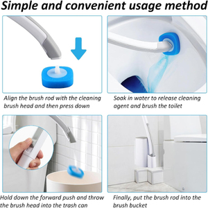 <span class=keywords><strong>Brosse</strong></span> de toilette jetable pour salle de bain <span class=keywords><strong>à</strong></span> nettoyage en profondeur avec distributeur de nettoyage <span class=keywords><strong>Brosse</strong></span> de toilette en ABS <span class=keywords><strong>à</strong></span> <span class=keywords><strong>usage</strong></span> <span class=keywords><strong>unique</strong></span> Ensemble mural - Product Image 5