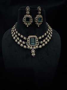 ชุดสร้อยคอโชคเกอร์ทองเหลืองหลายชั้นทำด้วยมือหินไข่มุกสีขาวสำหรับงานแต่งงานงานหมั้นวันครบรอบปาร์ตี้ไอเดียของขวัญที่ยอดเยี่ยม - Product Image 2