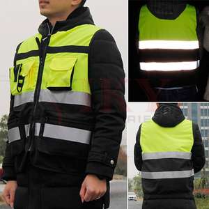 Chaleco reflectante de trabajo, chaqueta de seguridad polar de alta calidad, construcción, alta visibilidad, venta al por mayor - Product Image 6