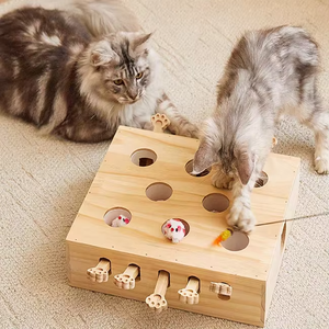 Jouets animaux Meubles Jouets en bois pour animaux de compagnie <span class=keywords><strong>Maison</strong></span> de <span class=keywords><strong>souris</strong></span> interactive Jeux pour chats Jouets à gratter - Product Image 1