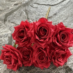 Best-seller rose 7-tête amoureux grande corne rose bouquet fleur artificielle pour mariage décor à la maison accessoires photo - Product Image 6