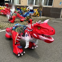 Trottinette électrique Interactive réaliste pour parc d'attractions, voiture de dinosaure pour l'extérieur pour centre commercial