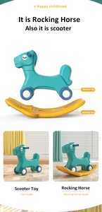 Mainan Skuter Multifungsi untuk Bayi, Balita Kecil Kuda Goyang untuk Kepala Bayi Skuter Multifungsi untuk Bayi Memperluas Pedal Mainan Kuda Goyang - Product Image 3