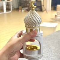 Bougie parfumée en résine Meiyu, décorations de la maison, culture du Moyen-Orient, château, étoile, peinte