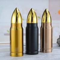 Thermos à vide en forme de balle, bouteille d'eau à boire, cadeaux pour les amoureux, souvenirs, logo personnalisé, 17 oz, 34 oz, 500 ml, 1000 ml, style fusil