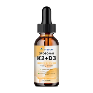 Ausreson OEM Gouttes liquides liposomales K2+D3 pour <span class=keywords><strong>la</strong></span> santé osseuse et <span class=keywords><strong>la</strong></span> fonction immunitaire normale - Product Image 1
