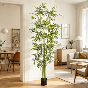 JWS4200 Nouvelle Conception <span class=keywords><strong>Plante</strong></span> <span class=keywords><strong>Artificielle</strong></span> <span class=keywords><strong>Bambou</strong></span> Arbre Artificiel Décoration Intérieure Salon Jardin KD Plantes - Product Image 5