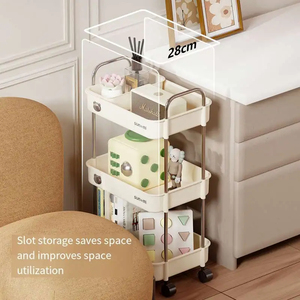 2/3/4 Tier Rolling <b>Storage</b> <b>Cart</b> High Capacity <b>Storage</b> Shelf Movable <b>Storage</b> Rack Kitchen Bathroom and Livingroom Organizer - Product Image 2