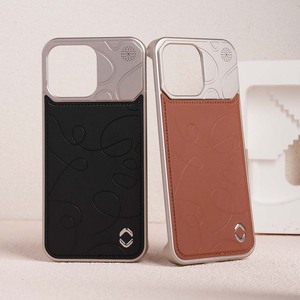 Étui diffuseur magnétique en cuir JOYPORODO V-A02 Artistic Line pour Samsung S25 Ultra et <span class=keywords><strong>iPhone</strong></span> 13 <span class=keywords><strong>14</strong></span> 15 16 17 <span class=keywords><strong>Pro</strong></span> Max, <span class=keywords><strong>coque</strong></span> métallique - Product Image 3