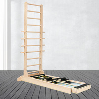 Lit de Pilates Reformer en bois d'érable robuste avec échelle de renforcement, accessoires complets, pour studio de Pilates, double rail, fitness bidirectionnel pour le corps