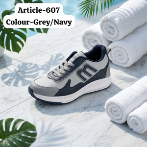 Baskets grises en maille, chaussures de marche décontractées à lacets, légères, pour sports d'intérieur - Product Image 3