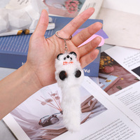 Porte-clés en fourrure de renard en peluche mignon, accessoires animaux de dessin animé doux, décorations pour clés de voiture