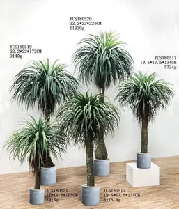 Indoor outdoor high quality plastic artificial plant faux ponytail palms tropical greenery dracaena plastic large tree