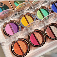 Mini palette de fards à paupières colorés pour maquillage de scène, fard à paupières scintillant, mat, pailleté doré, économique, poudre légère effet naturel