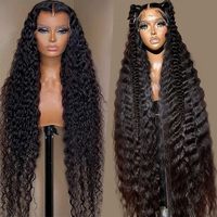 Perruques frontales en dentelle HD transparente 13x4 Deep Wave, pré-épilées, en cheveux humains indiens vierges bruts Deep Wave