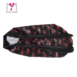 MUYANG CUSTOMIZE Bonnet long avec logo personnalisé et lien élastique, en satin noir imprimé, pour femmes, mode printemps été - Product Image 5
