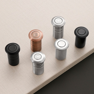 Bouton de fermeture Qile pour meubles, en acier inoxydable, anti-poussière, cylindrique, accessoire de quincaillerie moderne et simple - Product Image 3