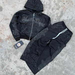Conjuntos Deportivos de Invierno para Hombre de Algodón de Alta Calidad con Logotipo Personalizado de ASISTO INDUSTRIES, Pantalones Deportivos Acampanados de Felpa Francesa y Sudadera con Capucha - Product Image 3
