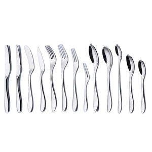 Vaisselle durable Couverts en acier inoxydable argenté Fourchette et couteau à dîner - Product Image 1