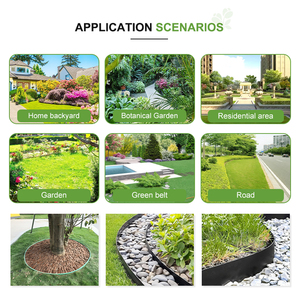 Kit Bordura Giardino Fai-da-te Facile da Installare Senza Scavo, Bordura Paesaggistica in Plastica con Picchetti per Separazione Prato e Vialetti - Product Image 6