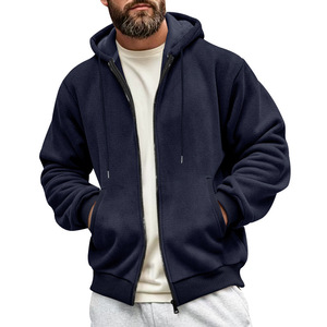 Para <span class=keywords><strong>Amazon</strong></span>, cárdigan informal para <span class=keywords><strong>hombre</strong></span>, Otoño Invierno, nuevo lanzamiento de talla grande, estilo americano, soporte, suéter cómodo de terciopelo compuesto - Product Image 2