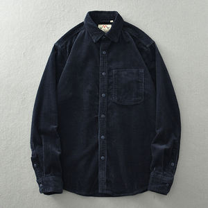 Sanmagno Camisa de pana informal de otoño para hombre Cálido Stylish100 % algodón con botones de manga larga de un solo pecho - Product Image 3